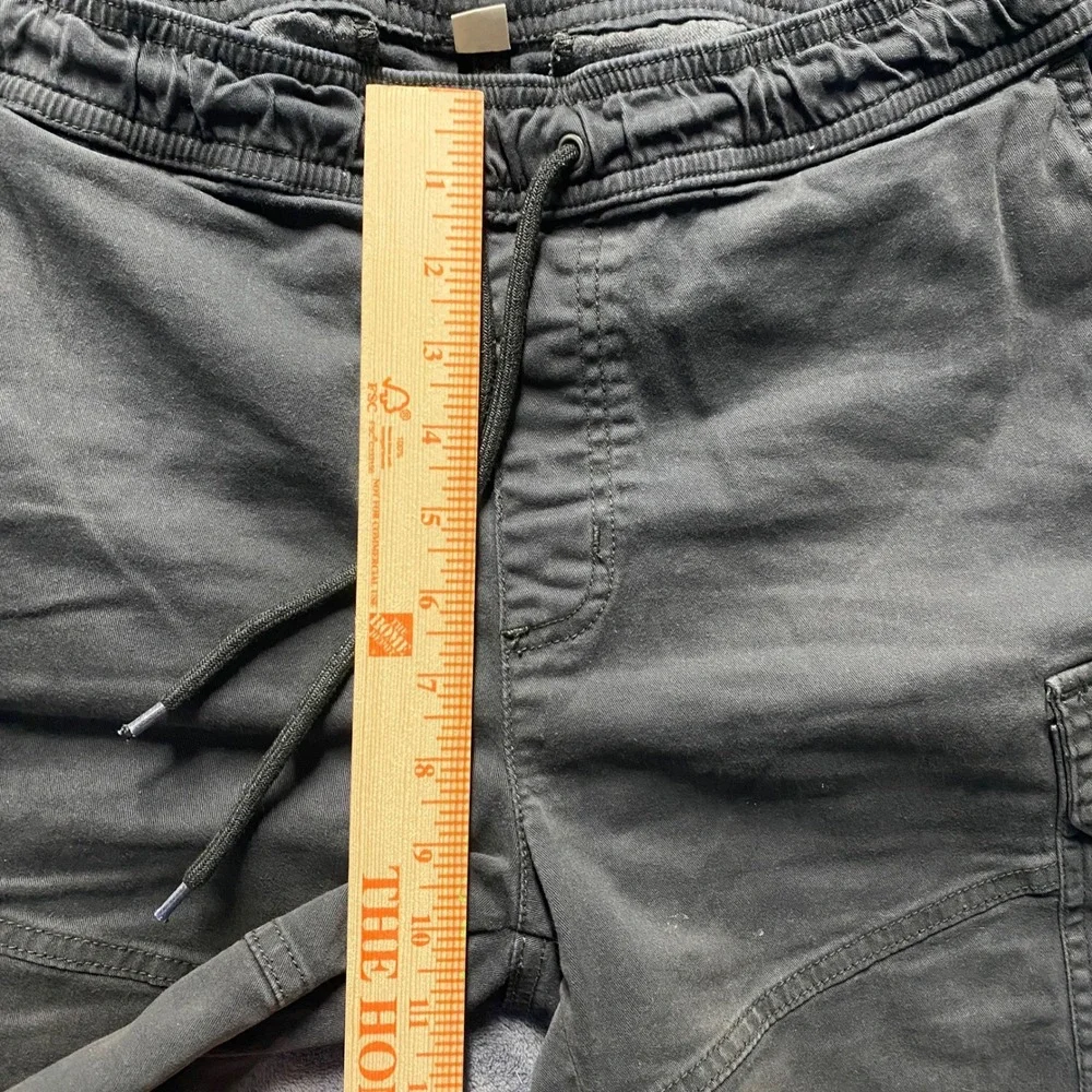 Sun+Stone Shorts Mens Medium Cargo Black Elastic Baggy Utility Made in 2023
